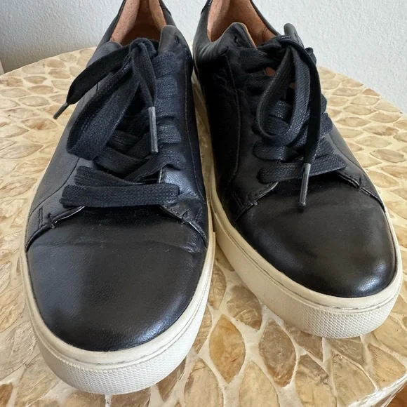 Frye Ivy Black Lace up Leather Sneakers size 9.5M - Picture 7 of 10